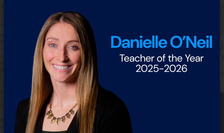Coach O'Neil Teacher of the Year